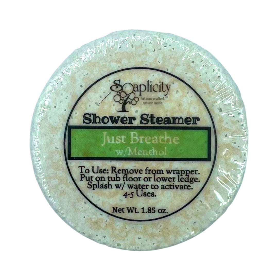 Just Breathe Shower Steamer w/ Menthol — Shower Steamers, [material], Soaplicity