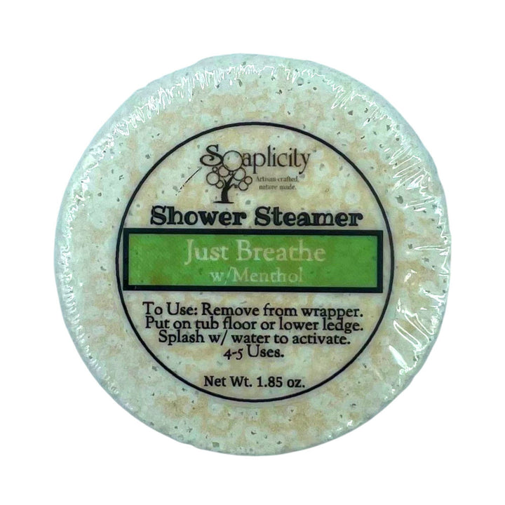 Just Breathe Shower Steamer w/ Menthol — Shower Steamers, [material], Soaplicity