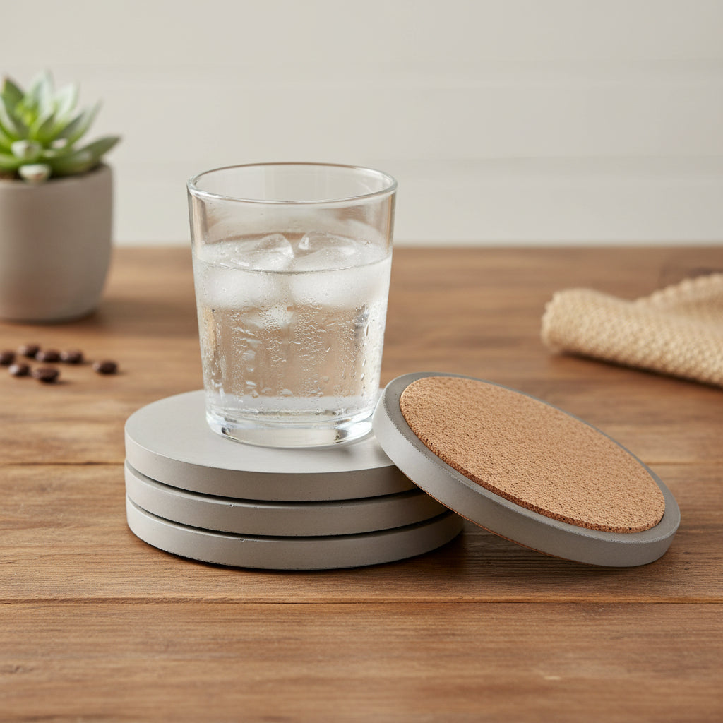 Concrete Coasters: Gray