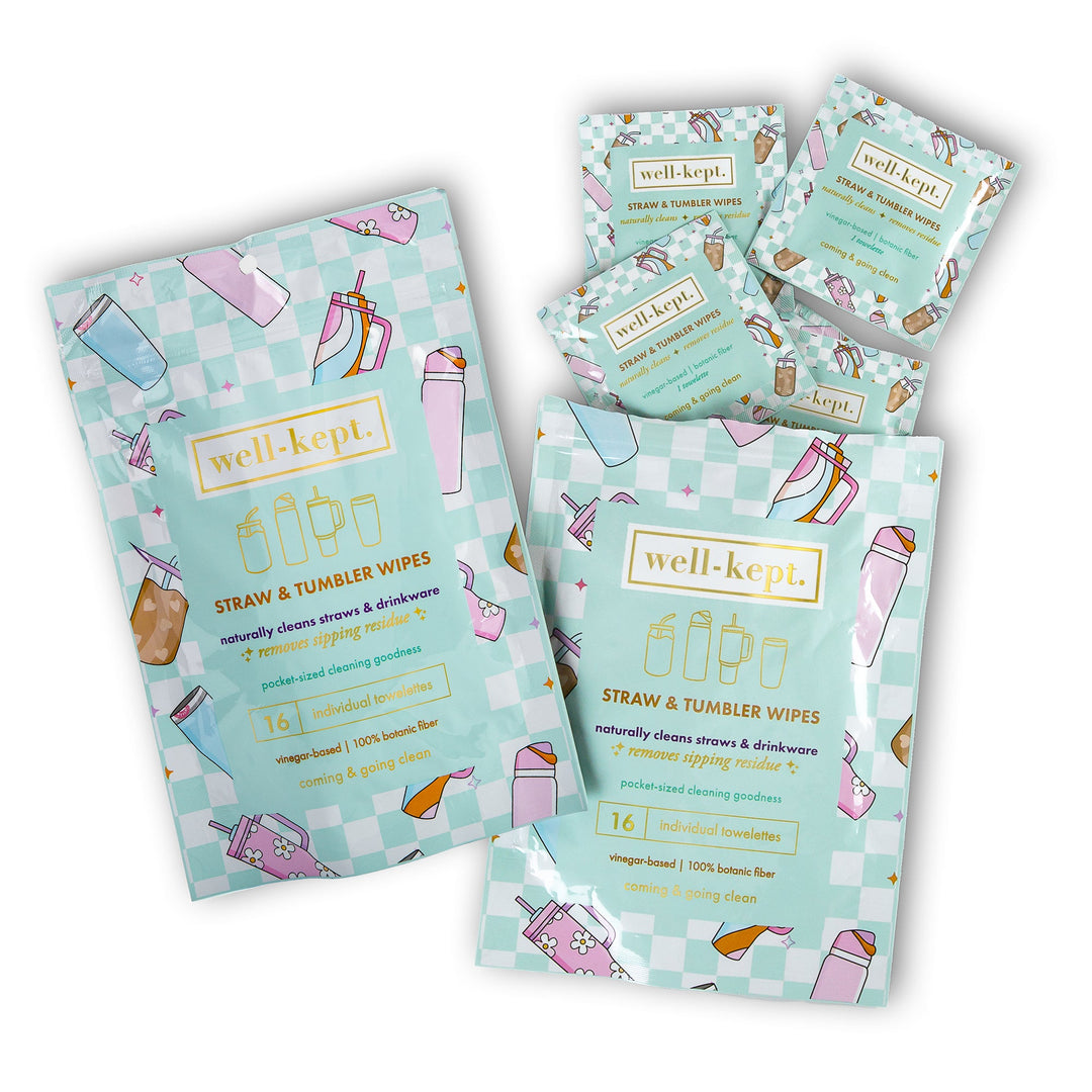 Straw &amp; tumbler wipes packs, &
