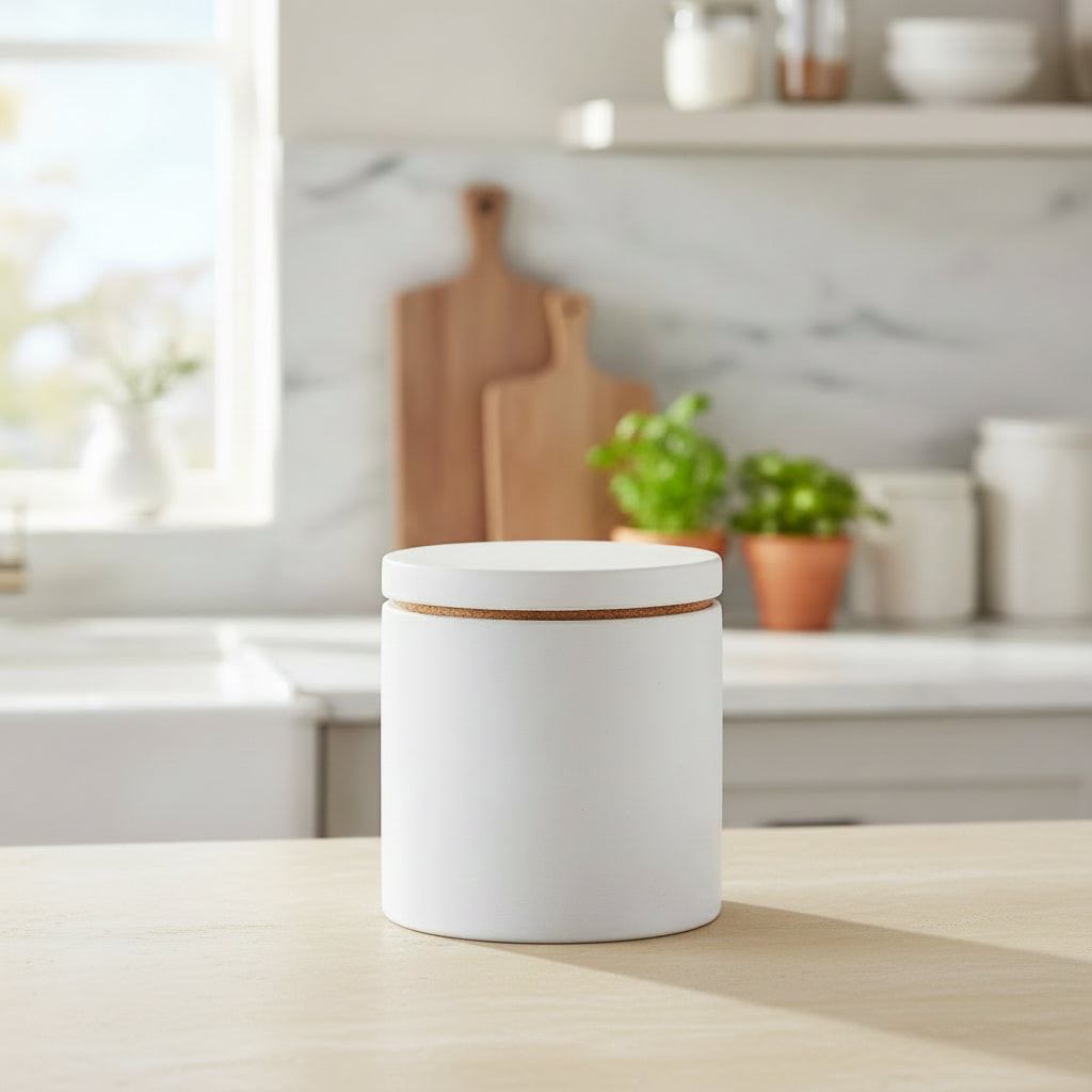 Concrete Module 50 Canister: White — Storage & Organization, [material], Port Living Co.