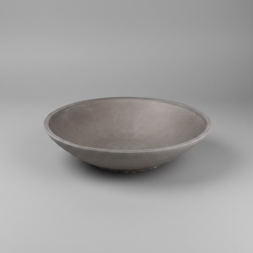 Concrete Infinity Bowl with Birch Presentation Crate: Gray