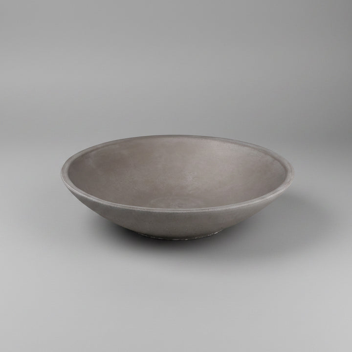 Concrete Infinity Bowl with Birch Presentation Crate: Gray