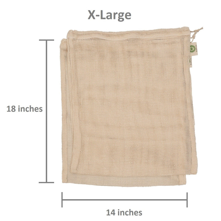 Organic Cotton Mesh Produce Bags—Set of 3