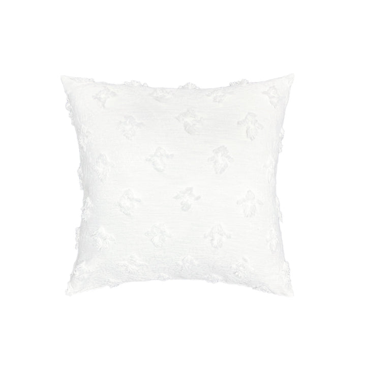 20''x20'' tufted floral 100% cotton throw pillow | 7 colors textured daisy stitch design | boho chic couch & bedroom accent | insert included