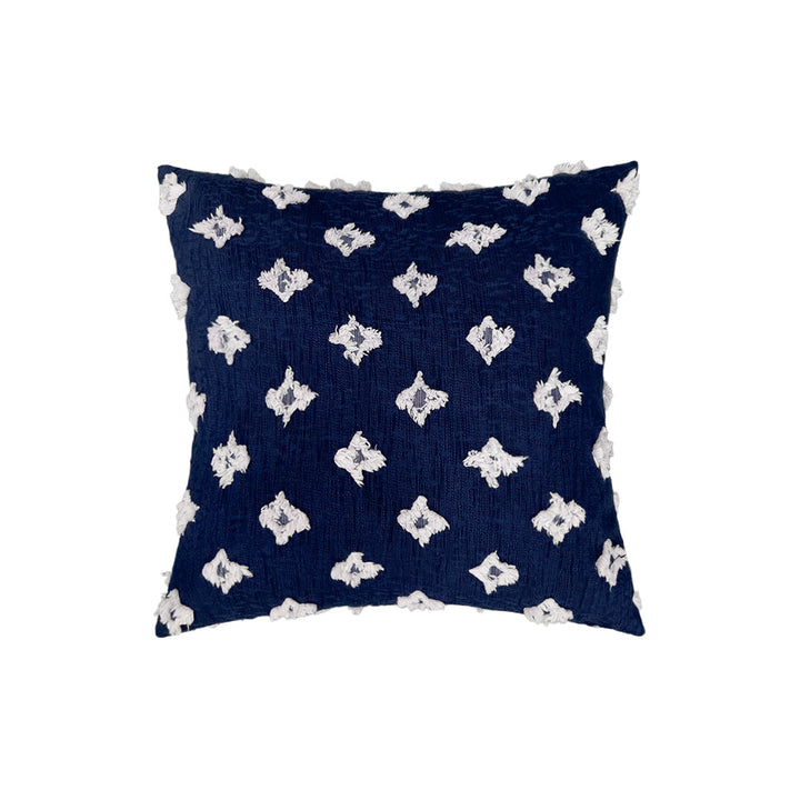20''x20'' tufted floral 100% cotton throw pillow | 7 colors textured daisy stitch design | boho chic couch & bedroom accent | insert included