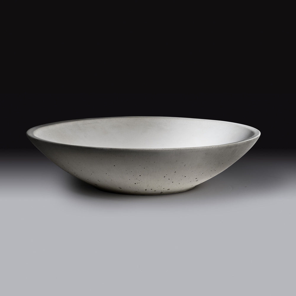 Concrete Infinity Bowl with Birch Presentation Crate: White — Decorative Storage, [material], Port Living Co.