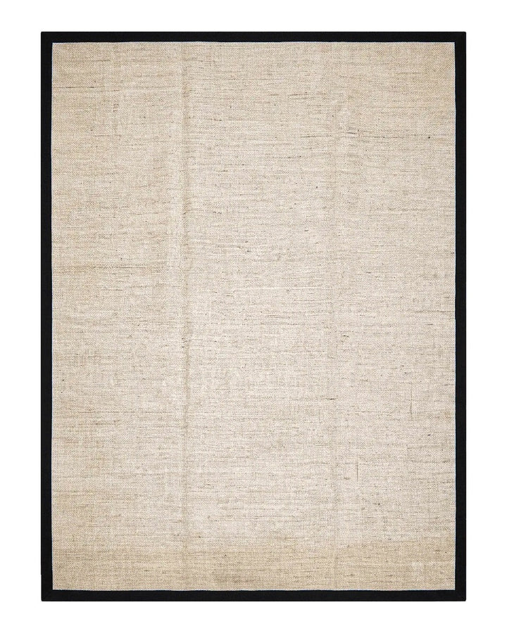 Jute Rug 8x10, Natural Jute Fiber Area Rug, Natural Sisal Area Rug with Black Border, 8x10 Carpet, Solid Jute Rug 8 x 10, Farmhouse Rug