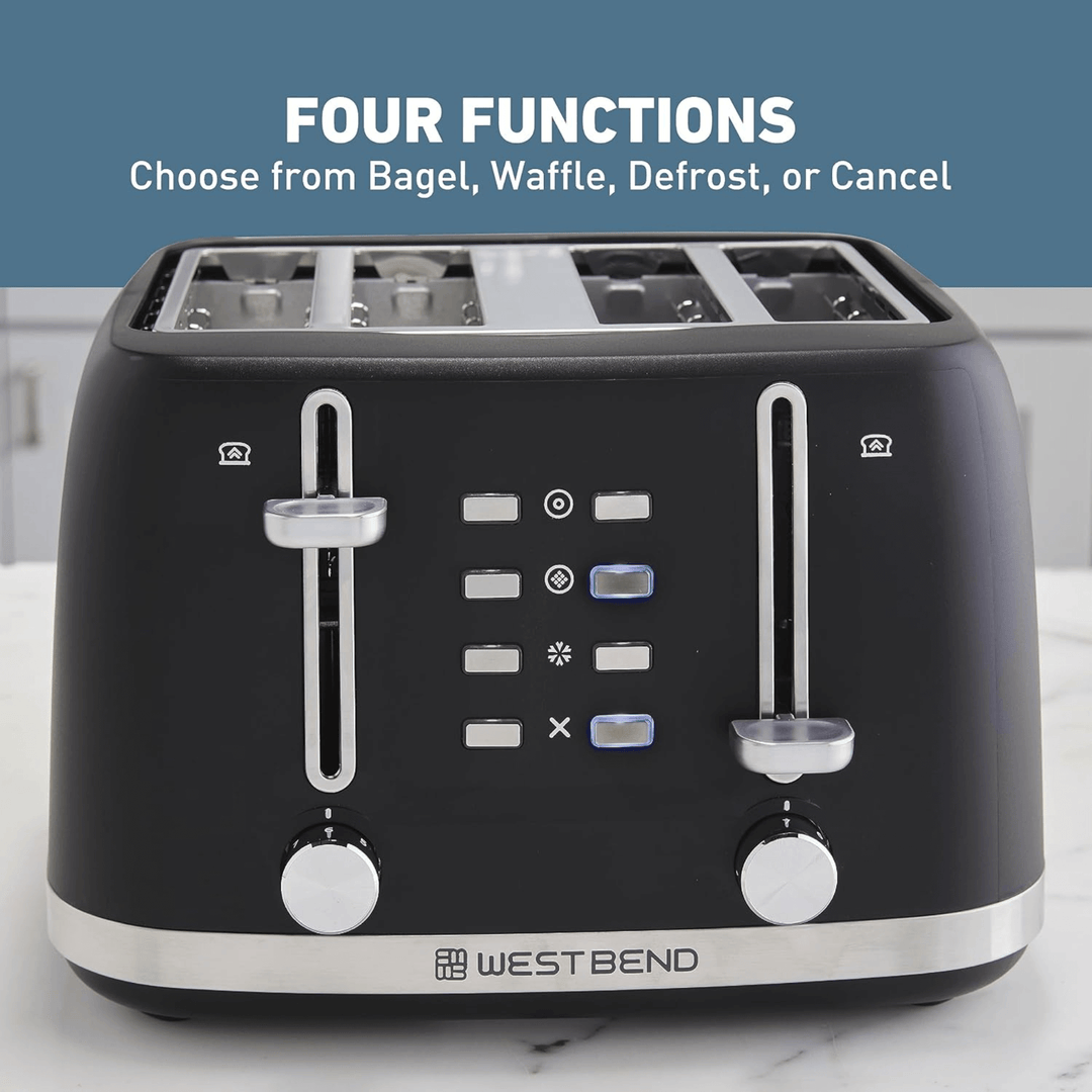 West Bend 4‑Slice Toaster—Stainless Steel