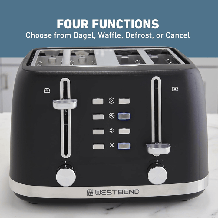 West Bend 4‑Slice Toaster—Stainless Steel