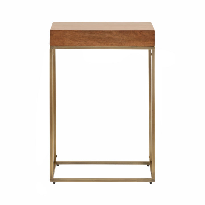 Karlsen Wood and Metal Slim Side Table