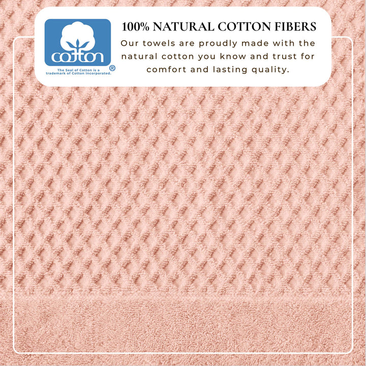 Cotton Diamond Waffle Weave Bath Towel Set - Grayson Collection