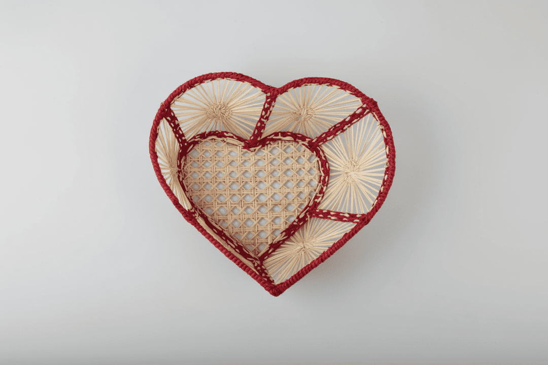 Heart Handwoven Iraca Palm Basket — Basket, [material], MacondoForever