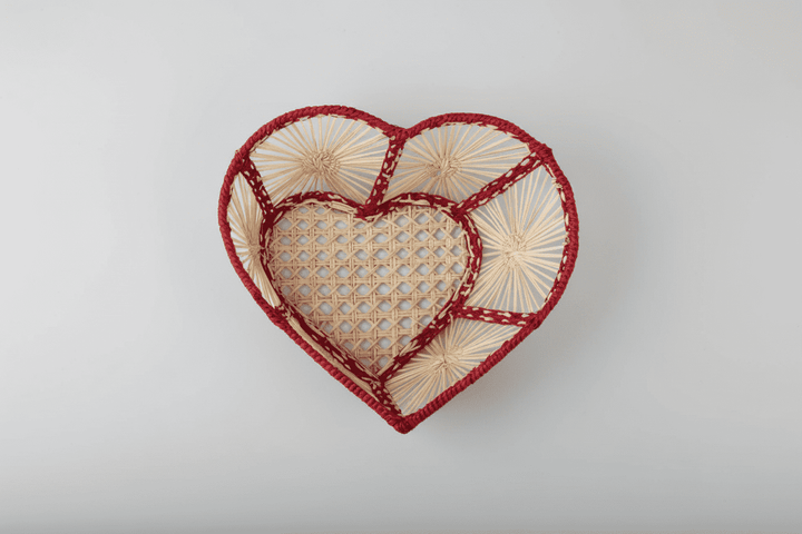 Heart Handwoven Iraca Palm Basket — Basket, [material], MacondoForever