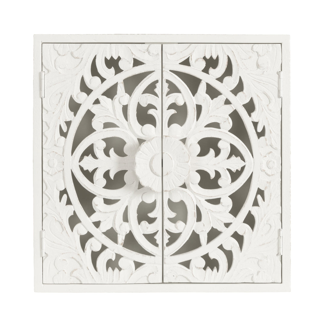 Saanvi Carved Wood Wall Cabinet