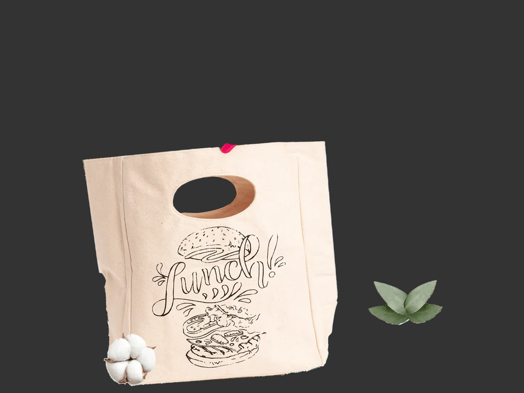 Reusable Organic Cotton Canvas Lunch Bag–Snap Closure