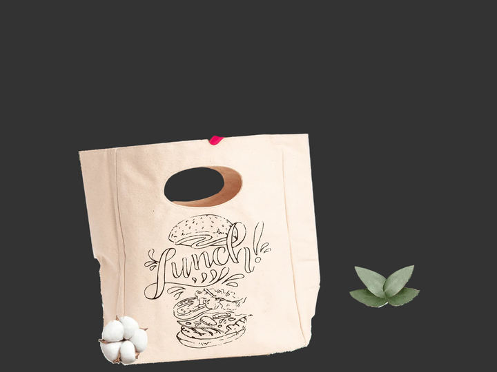 Reusable Organic Cotton Canvas Lunch Bag–Snap Closure