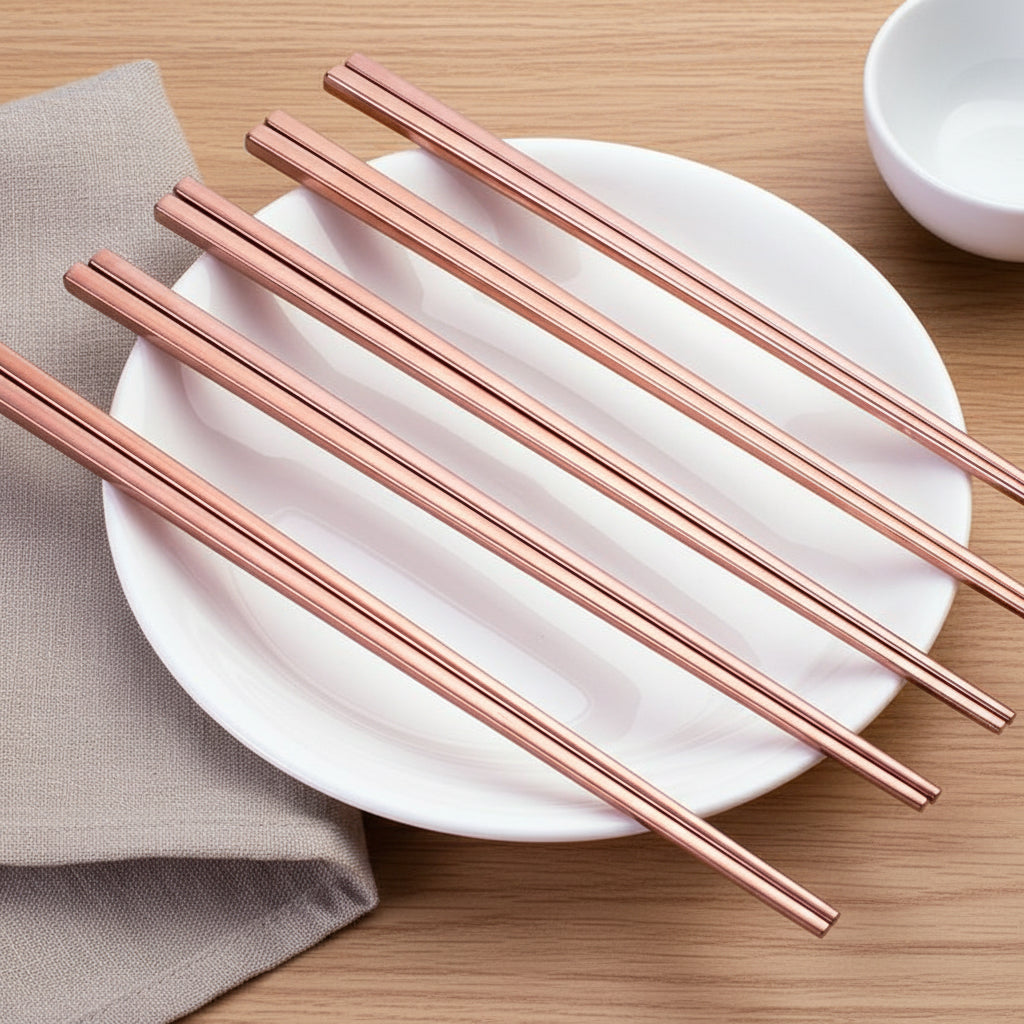 Annie Rose Gold Chopsticks (Set of 4)