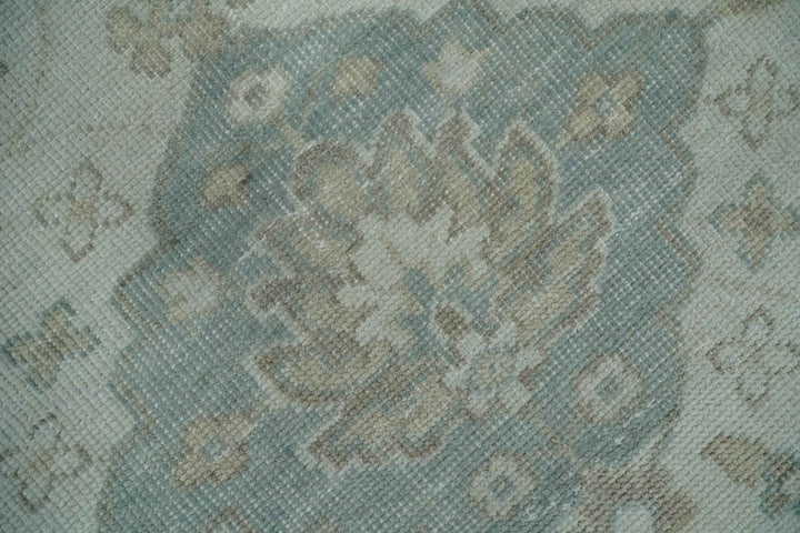 Antique Design Medallion Earthy Ivory and Camel 8x10 wool Area Rug