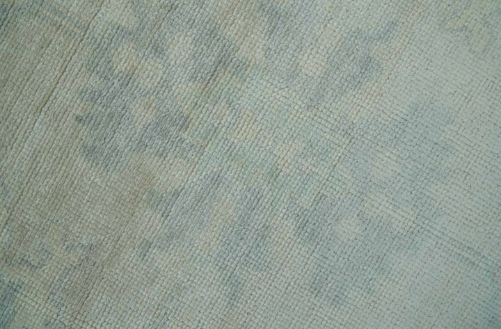 Antique Finish Silver, Gray and Charcoal Hand Knotted Oriental Oushak 8x10 wool Area Rug