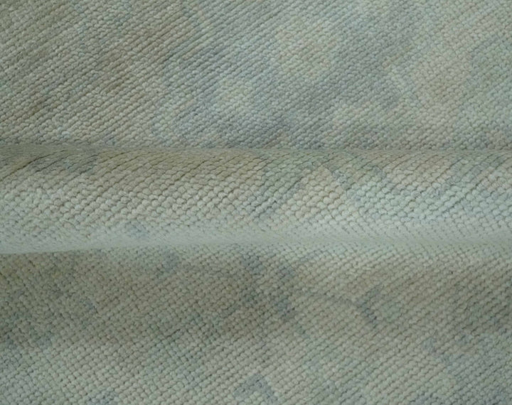 Antique look Beige and Gray Hand Knotted Oriental Oushak 8x10 wool Area Rug