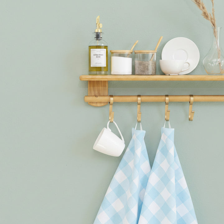 Cotton Plaid Kitchen Towels (Set of 6