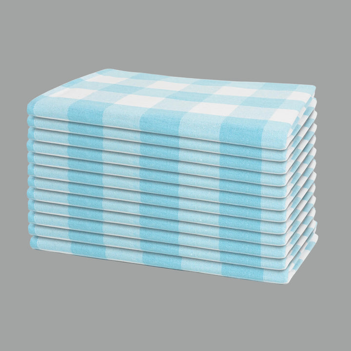 Plaid Dinner Napkins—100% Cotton (12 Pack)