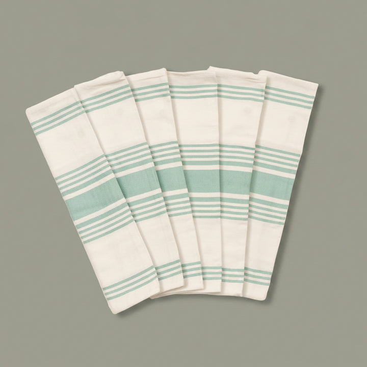 Organic Cotton Striped Kitchen Towels (Set of 6)