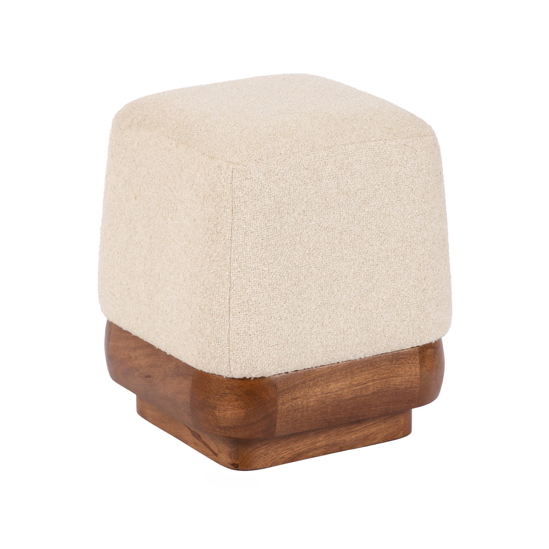 Sabri Square Ottoman Fabric and Wood