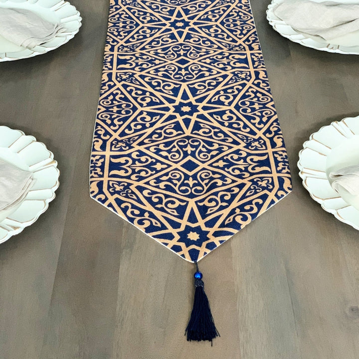Linen Ayyubid Pattern Table Runner