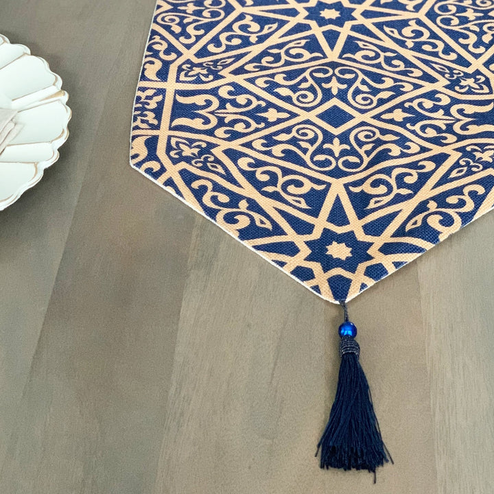 Linen Ayyubid Pattern Table Runner