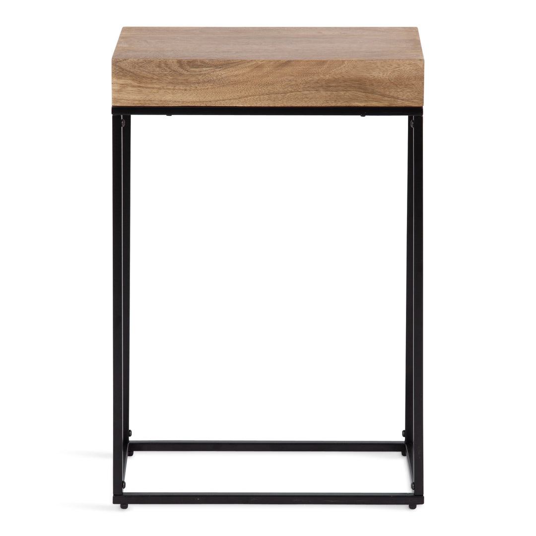 Karlsen Wood and Metal Slim Side Table
