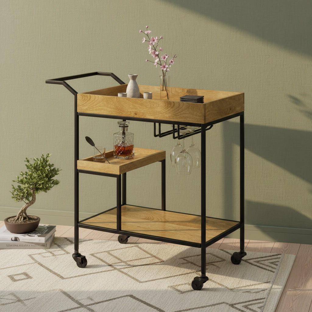 Barnes - Bar Cart - Natural