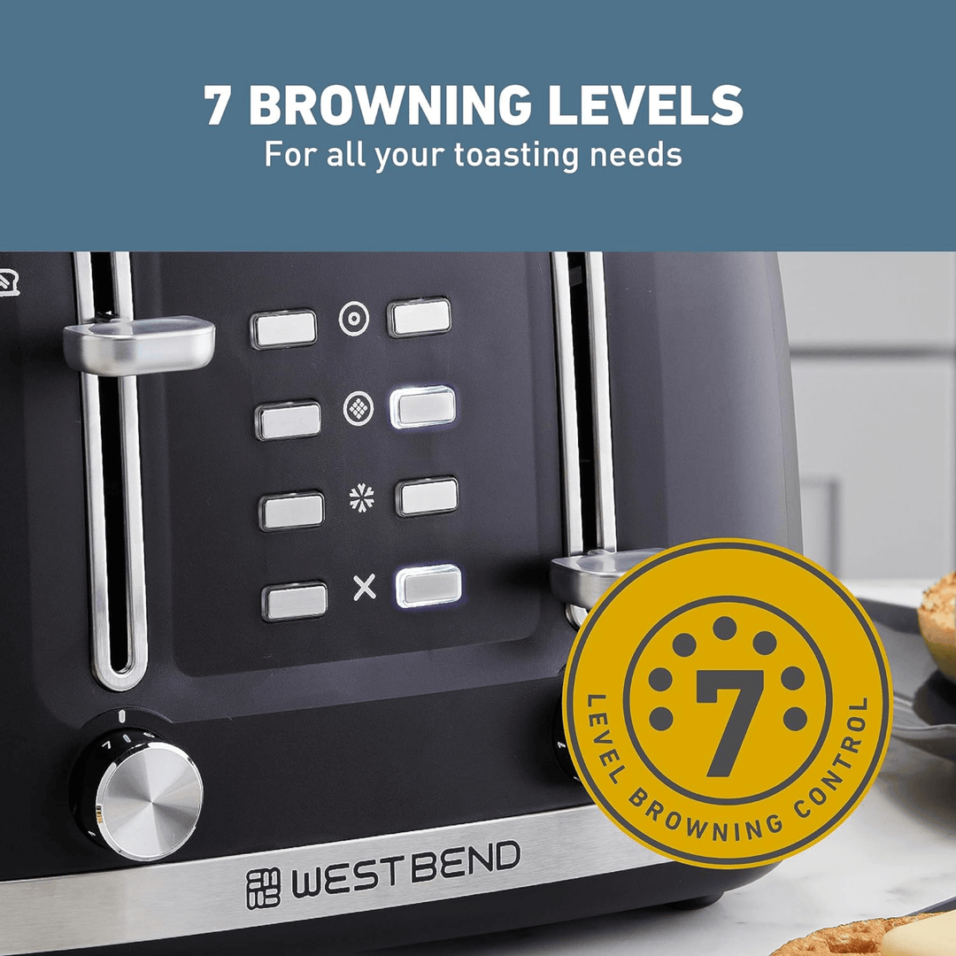 West Bend 4‑Slice Toaster—Stainless Steel
