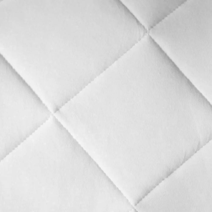 CleanBamboo® white quilted protector close-up of diamond stitching