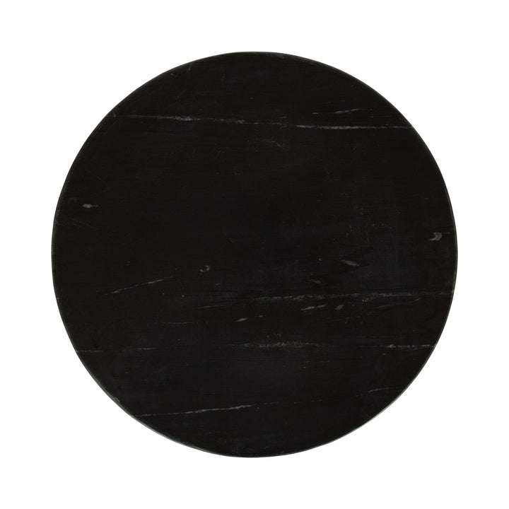 Baronet Round Marble and Metal Table