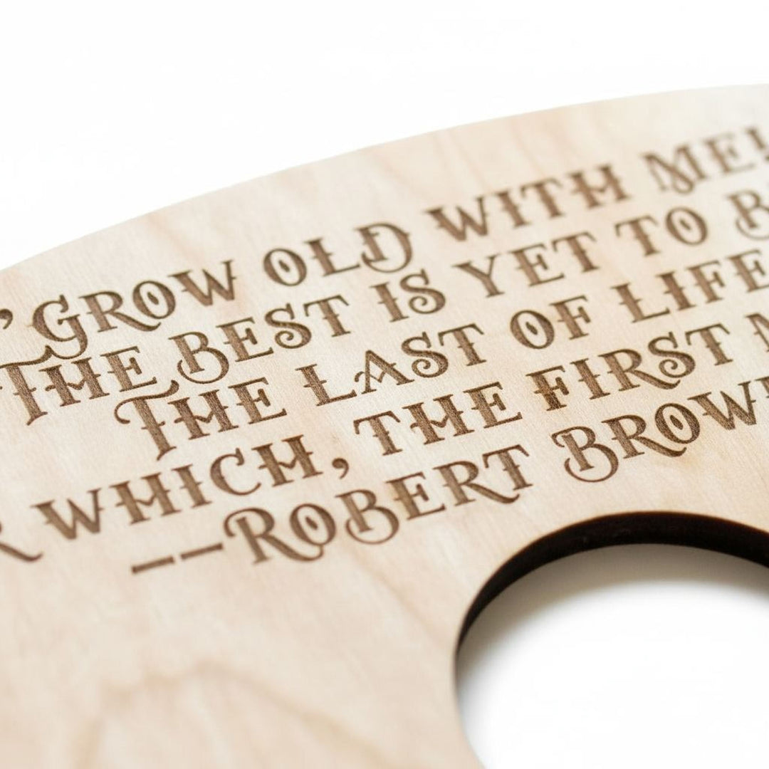 Personalized Wood Wine Holder - Engraved Couple Names Rustic Wine Carrier