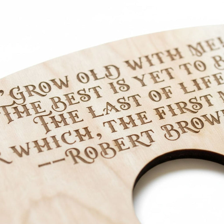 Personalized Wood Wine Holder - Engraved Couple Names Rustic Wine Carrier