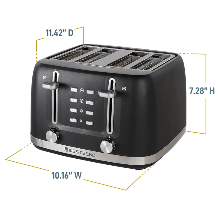West Bend 4‑Slice Toaster—Stainless Steel