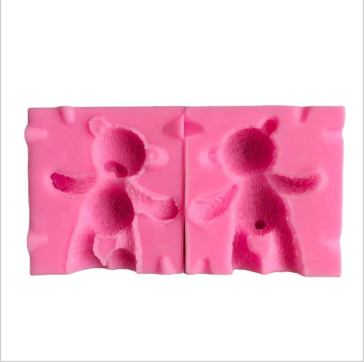 Bear Shape Silicone Mold Cake Baking Decoration Crafts Decoration Chocolate Mold Bear Silicone Mold Baking Molds Chocolate Candy Baking Tool 3D Cake Mold Decoration Baking Tool Mold