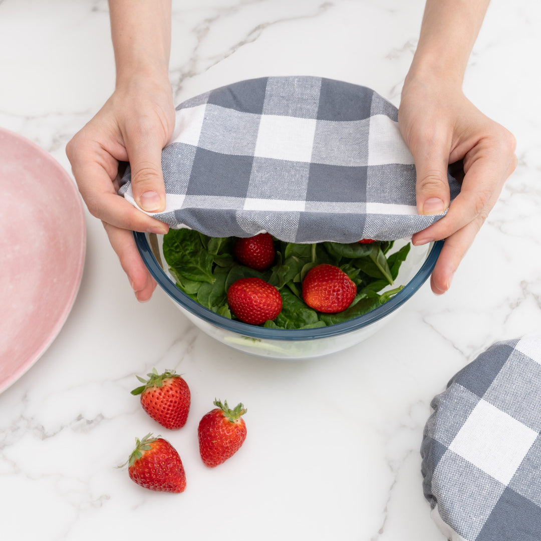 Reusable Organic Linen Bowl Covers (4-Pack)
