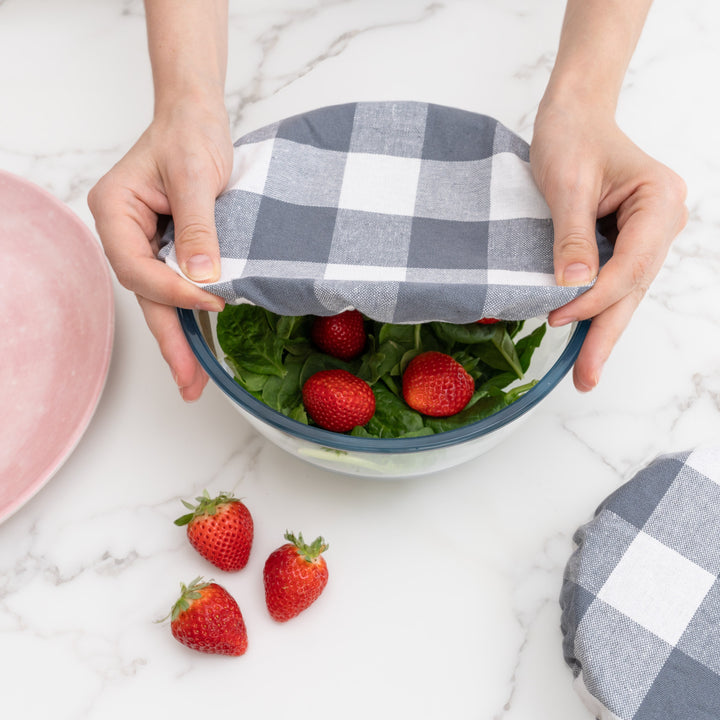 Reusable Organic Linen Bowl Covers (4-Pack)