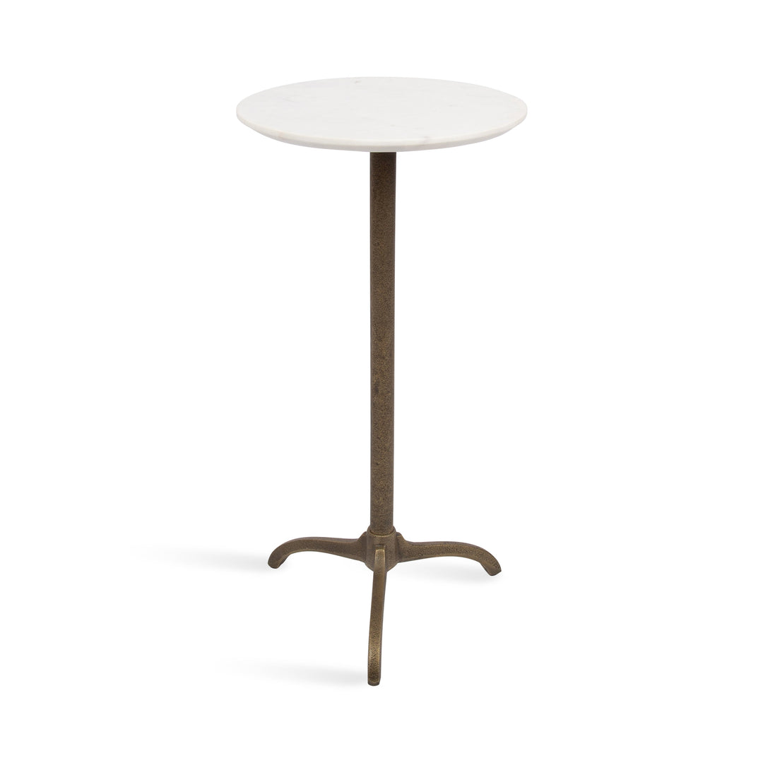 Henshall Marble and Metal Round Side Table