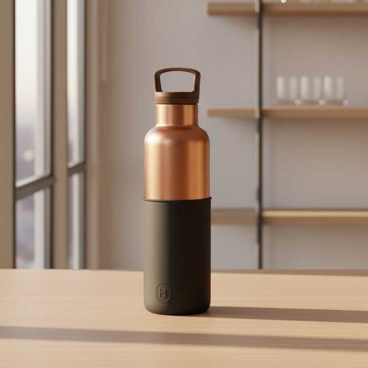 Vacuum Insulated Water Bottle - Bronze Gold 20 oz