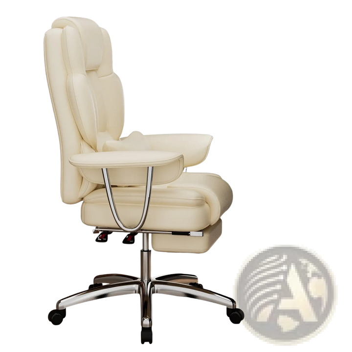Big and Tall Executive Leather Office Chair with Footrest