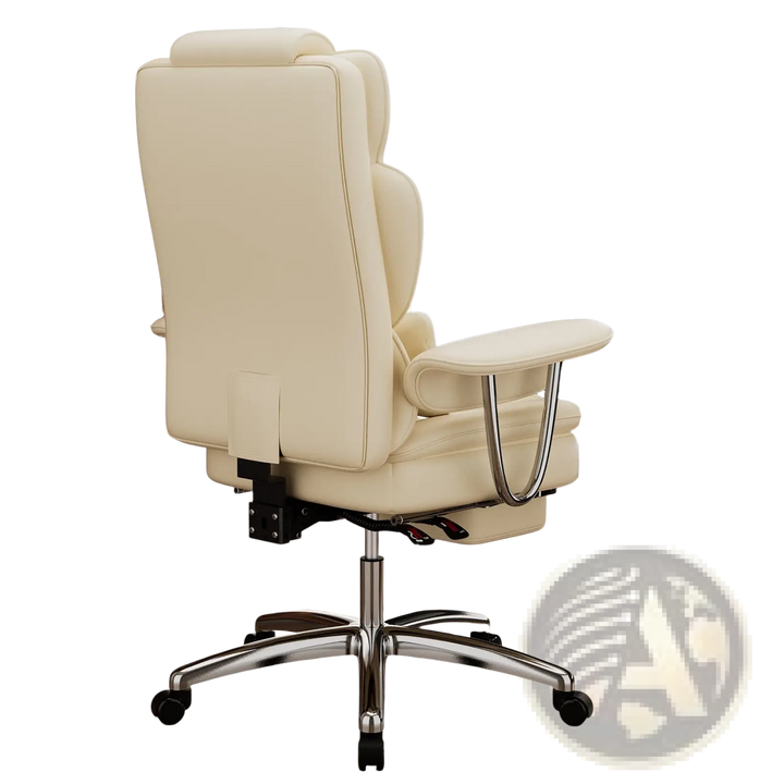 Big and Tall Executive Leather Office Chair with Footrest