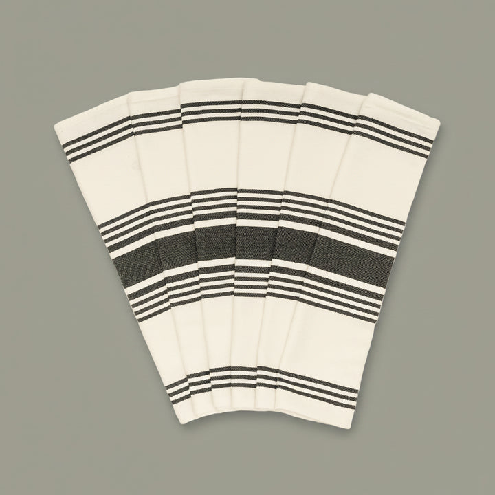 Organic Cotton Striped Kitchen Towels (Set of 6)