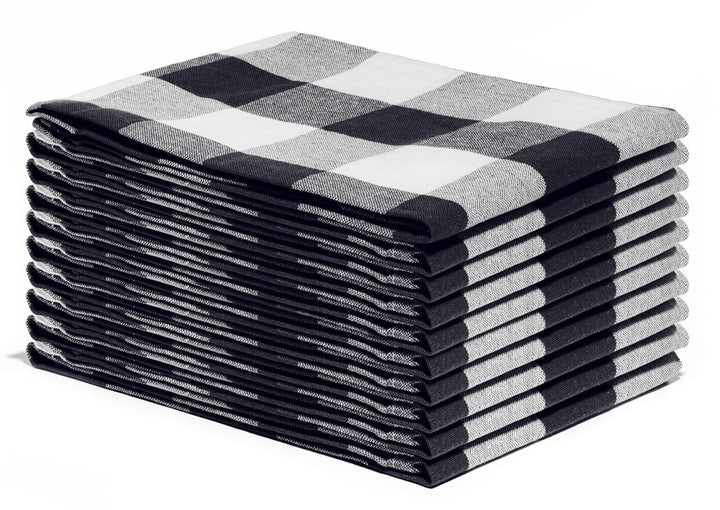 Cotton Plaid Kitchen Towels (Set of 6