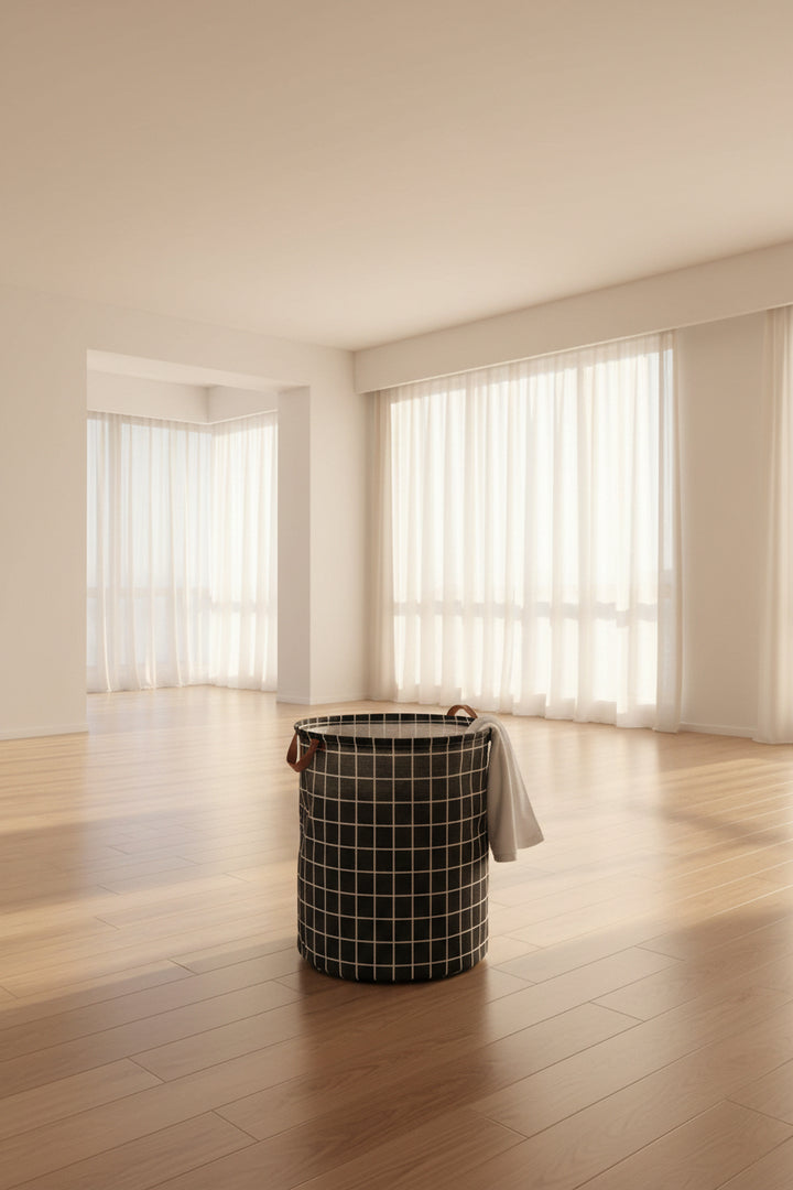 Brevard Canvas Storage Baske–Window Pane Design