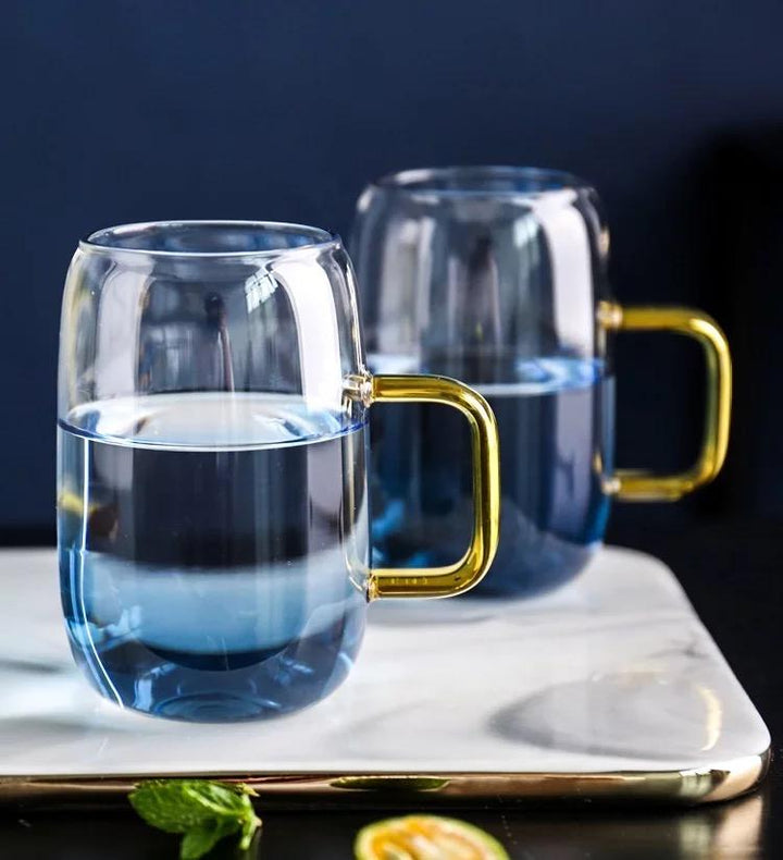 Blue Ombre Pitcher and Cups (Set of 5)